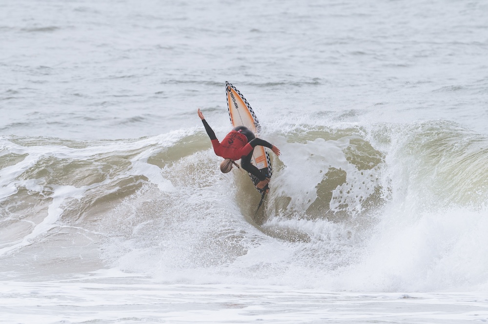 Previous Rip Curl GromSearch International Finals surfer, Scottburgh's Louise Lepront in action at East Beach, Port Alfred, ©Kody McGregor